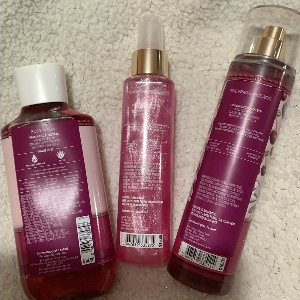 Bath & Body Works Sweetheart Cherry Body Wash Set - Pink and Purple - Picture 4 of 4